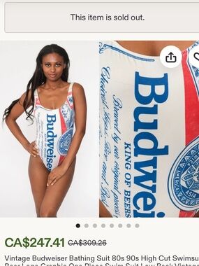 Iconic Vintage BudweiserSwimsuit